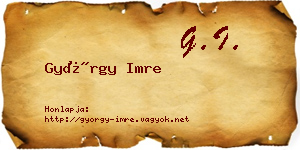 György Imre névjegykártya